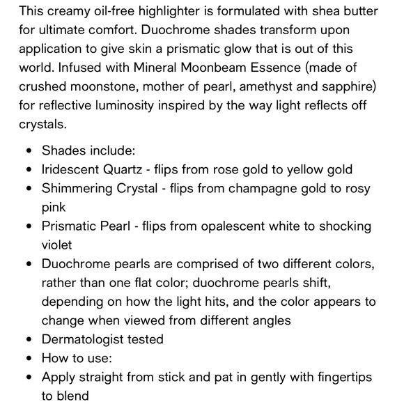 bareMinerals Limited Edition Crystalline Glow Highlighter Stick Prismatic Pearl - Picture 12 of 12